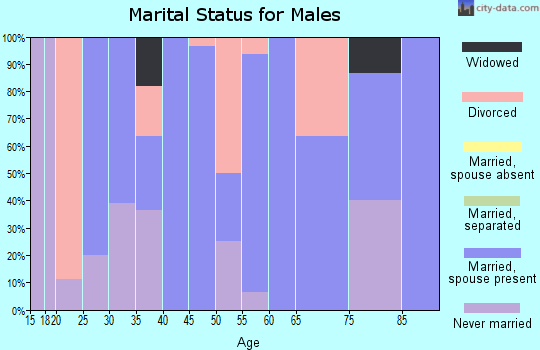 Zip code 68314 marital status for males