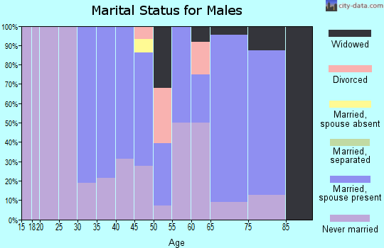 Zip code 68318 marital status for males