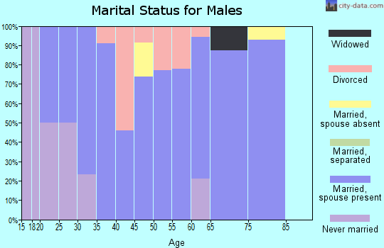 Zip code 68319 marital status for males