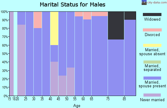 Zip code 68322 marital status for males