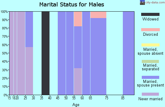 Zip code 68323 marital status for males