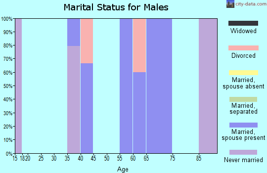 Zip code 68324 marital status for males
