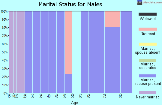 Zip code 68326 marital status for males