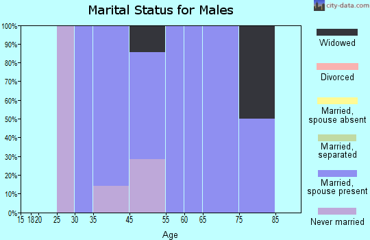 Zip code 68330 marital status for males