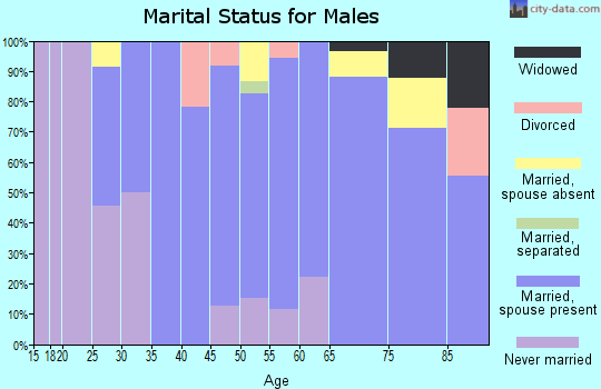 Zip code 68341 marital status for males