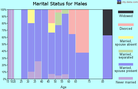 Zip code 68344 marital status for males