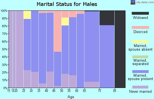 Zip code 68347 marital status for males