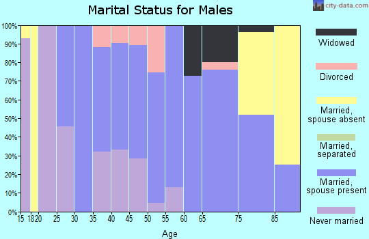 Zip code 68351 marital status for males