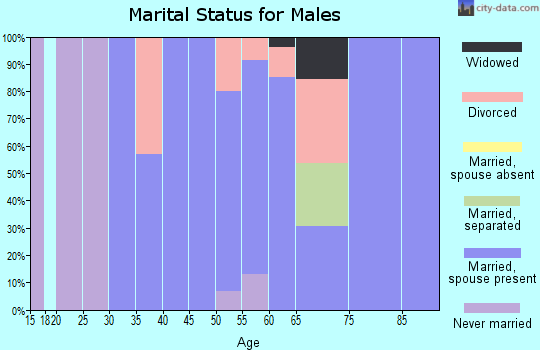 Zip code 68357 marital status for males