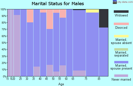 Zip code 68371 marital status for males
