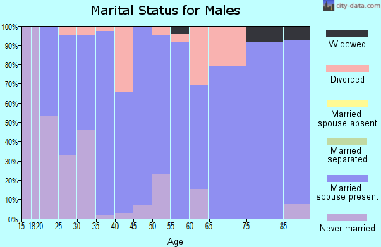Zip code 68372 marital status for males