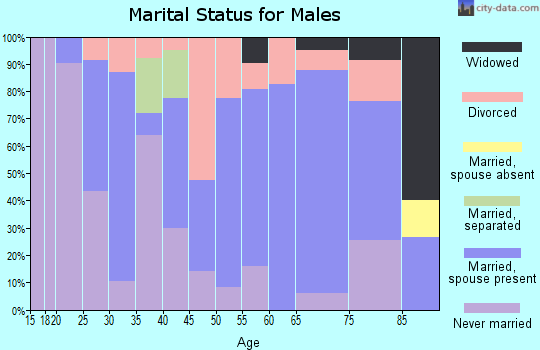 Zip code 68376 marital status for males
