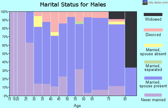 Zip code 68405 marital status for males
