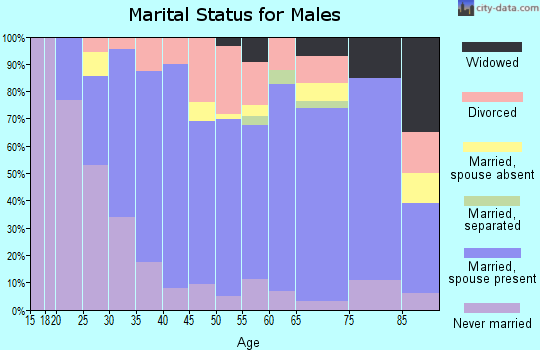 Zip code 68410 marital status for males