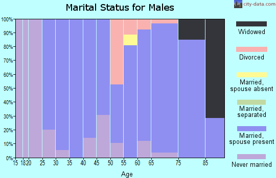 Zip code 68415 marital status for males