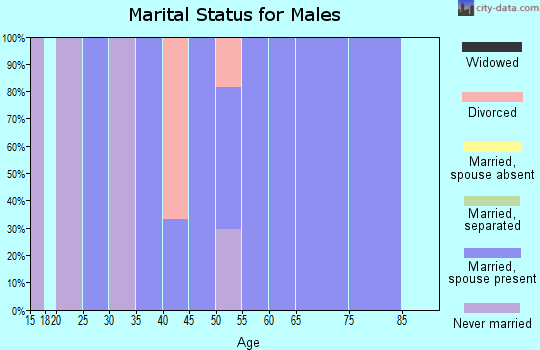 Zip code 68417 marital status for males