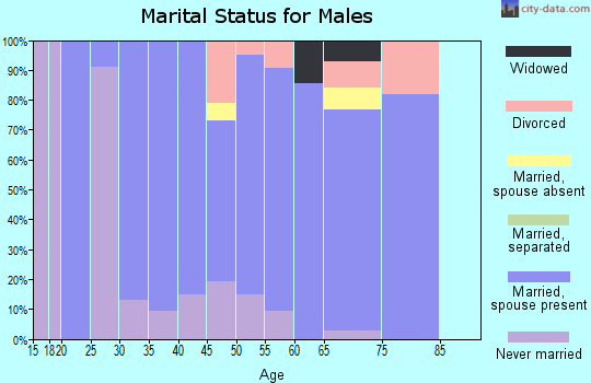 Zip code 68418 marital status for males