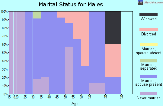 Zip code 68422 marital status for males