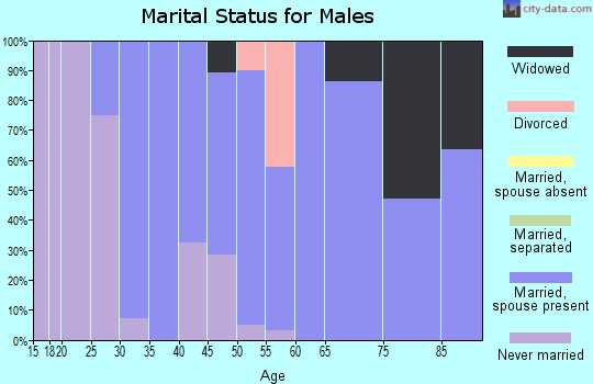 Zip code 68423 marital status for males