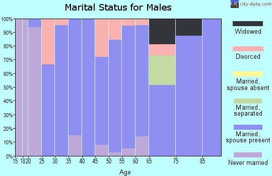 Zip code 68424 marital status for males