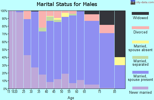 Zip code 68434 marital status for males