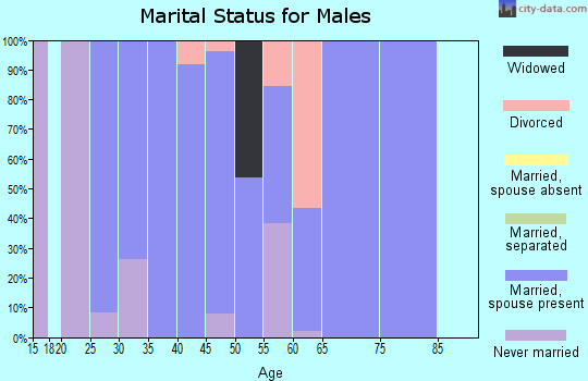 Zip code 68439 marital status for males