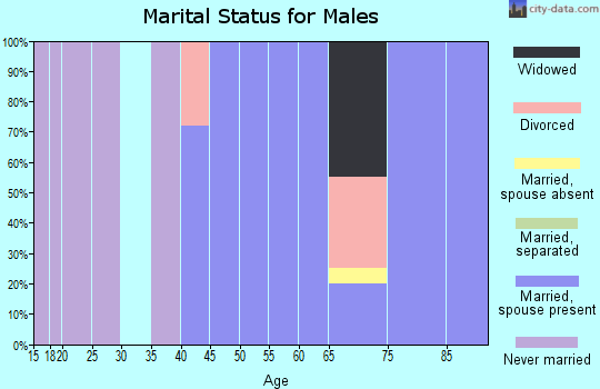 Zip code 68441 marital status for males