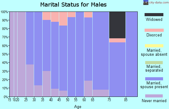 Zip code 68443 marital status for males