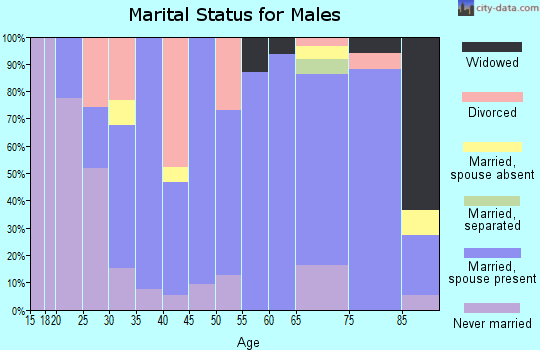 Zip code 68446 marital status for males