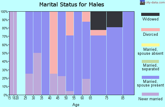 Zip code 68447 marital status for males