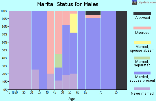 Zip code 68448 marital status for males