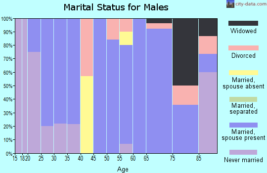 Zip code 68454 marital status for males