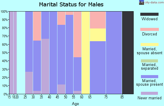 Zip code 68455 marital status for males