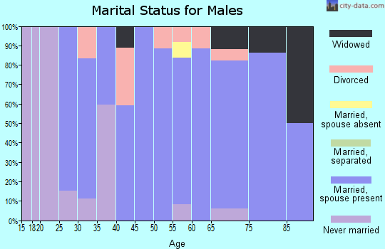 Zip code 68463 marital status for males