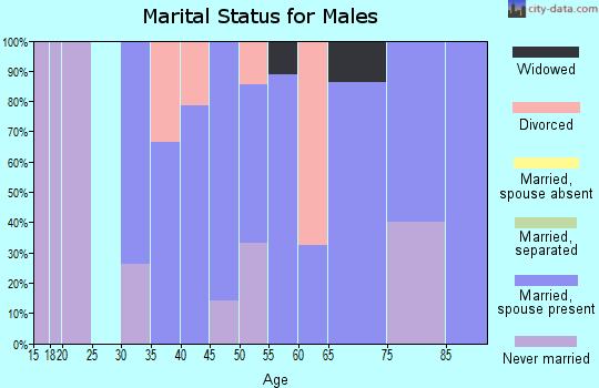 Zip code 68464 marital status for males