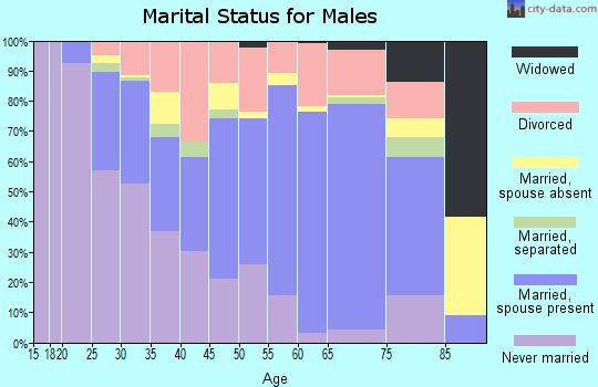 Zip code 68502 marital status for males