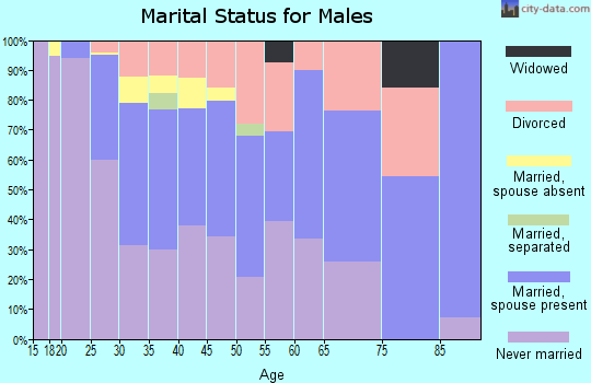 Zip code 68503 marital status for males