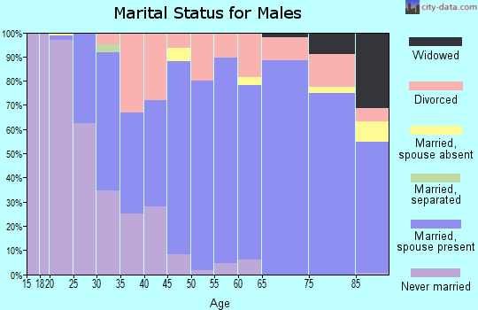 Zip code 68505 marital status for males