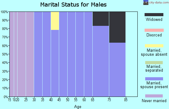 Zip code 68523 marital status for males