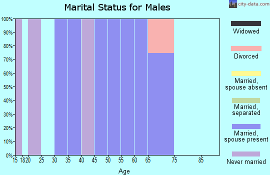 Zip code 68527 marital status for males