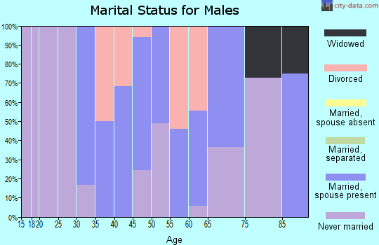 Zip code 68627 marital status for males