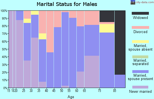 Zip code 68640 marital status for males