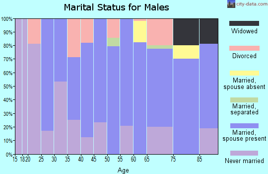 Zip code 68641 marital status for males