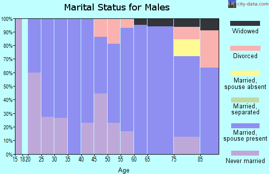 Zip code 68643 marital status for males