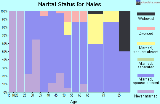 Zip code 68649 marital status for males