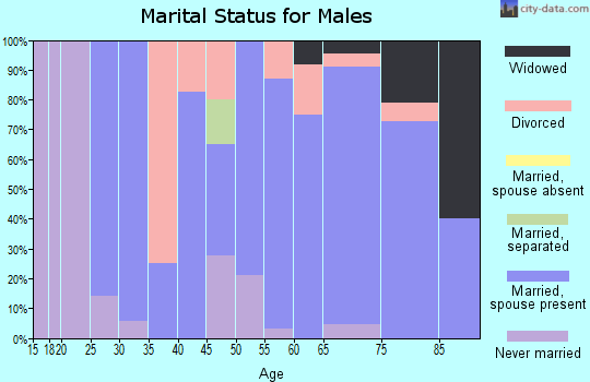 Zip code 68658 marital status for males