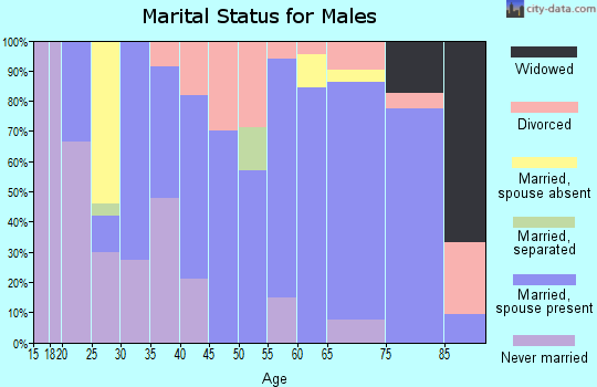 Zip code 68660 marital status for males