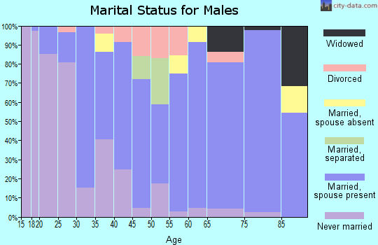 Zip code 68661 marital status for males
