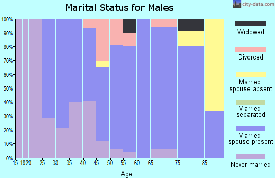 Zip code 68716 marital status for males