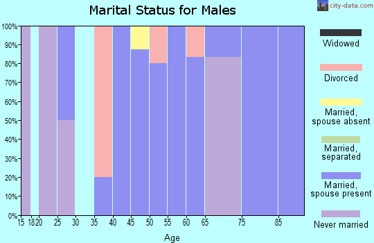 Zip code 68717 marital status for males